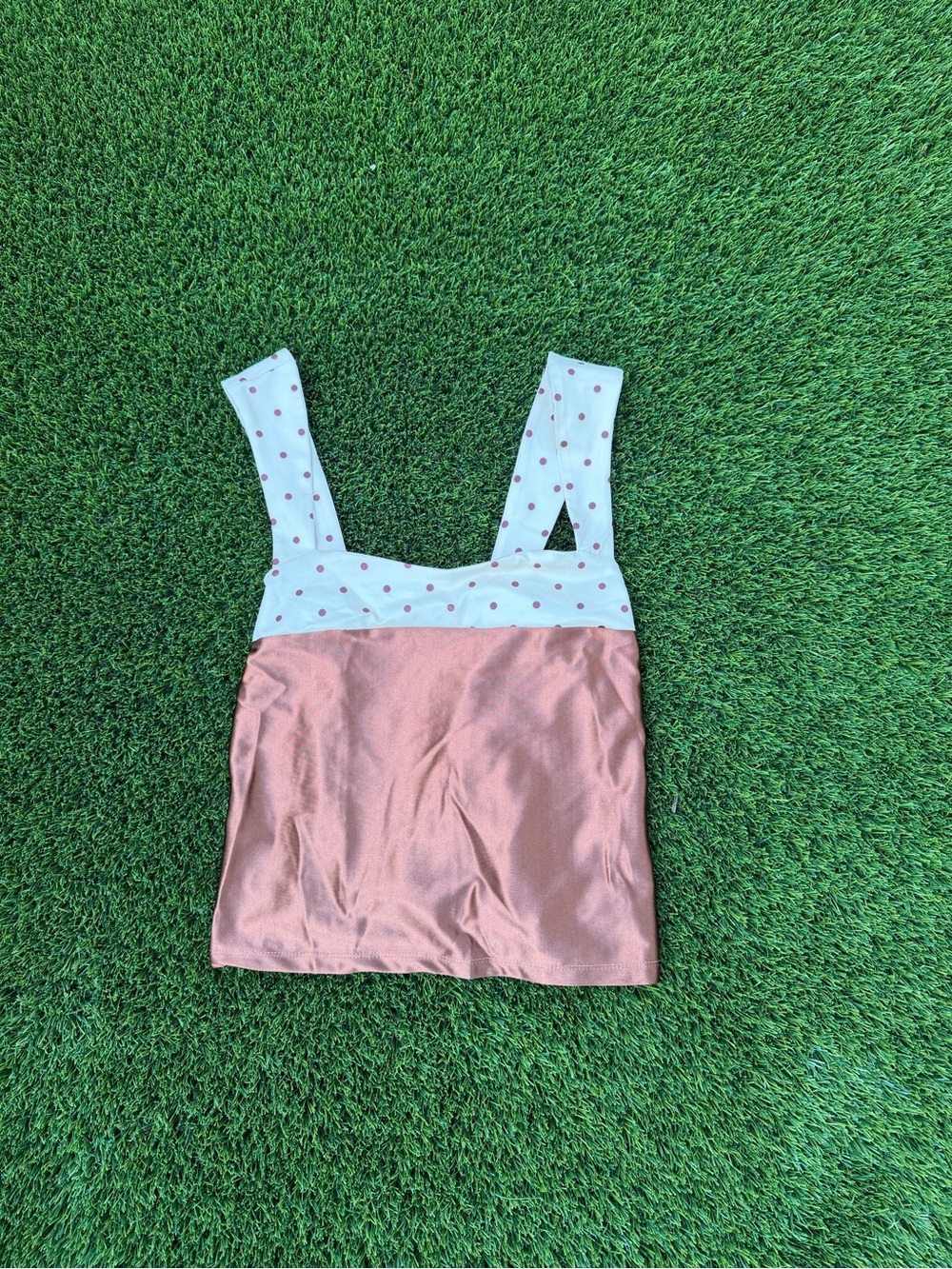 Brown/Yellow Silk Tank Top